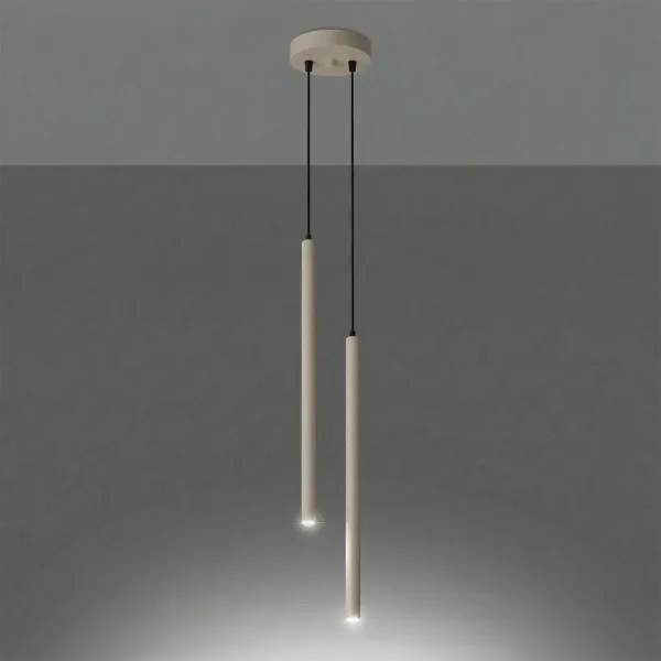 Sollux SL.2118 - Kábeles függőlámpa PASTELO 2xG9/8W/230V taupe