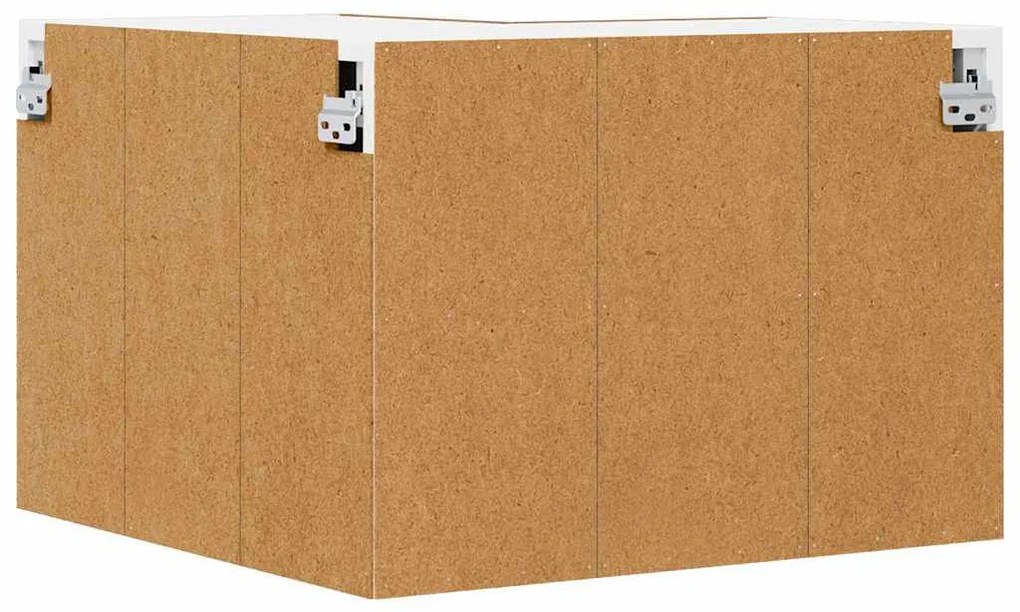 Függő szekrény Riga Régi fa és fehér 57 x 57 x 40 cm Faanyag