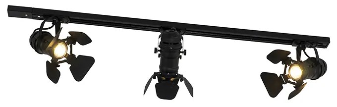 Okos sínrendszer fekete 3-lámpás Wi-Fi GU10 - Movie