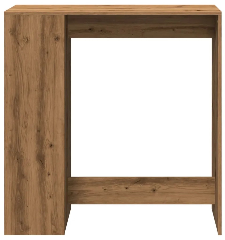 vidaXL kézműves tölgy szerelt fa bárasztal tárolókkal 101x40x103,5 cm