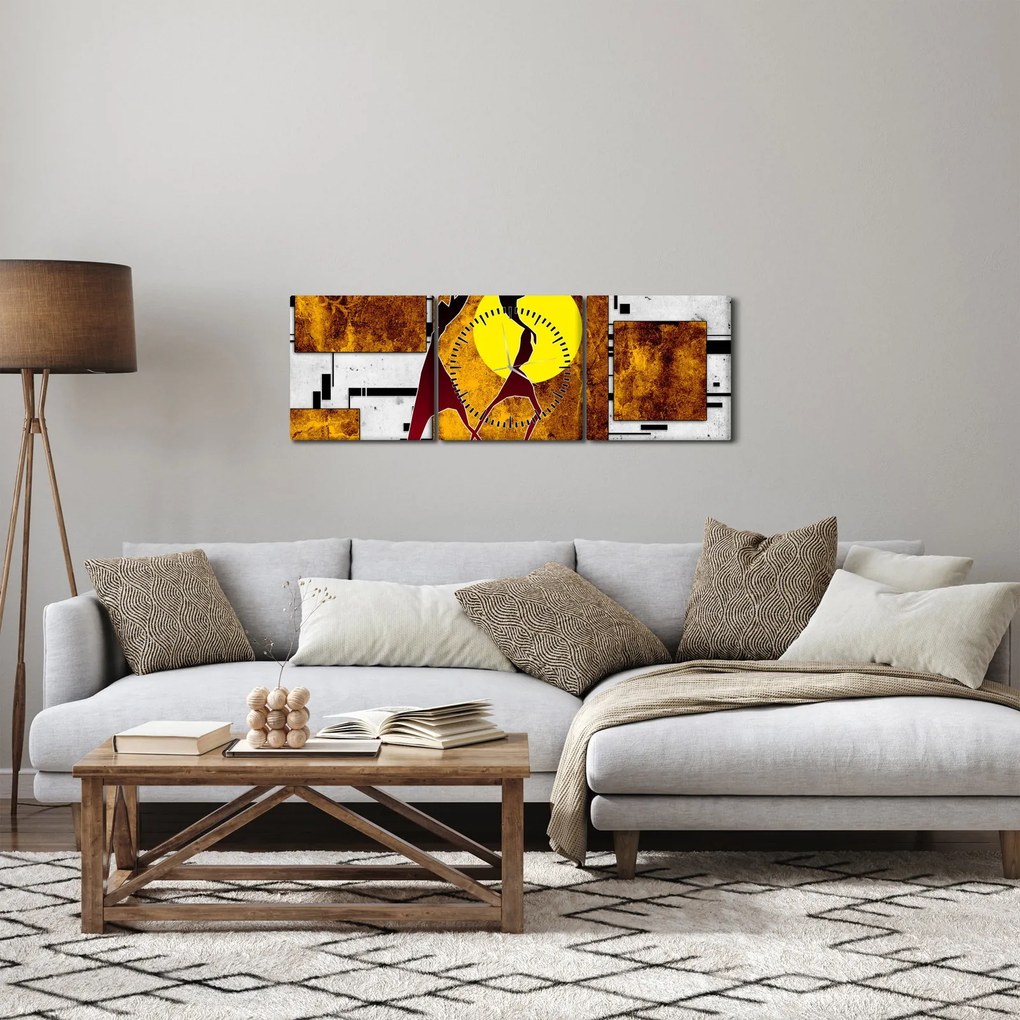 Egy őskori festmény képe (órával) (90x30 cm)