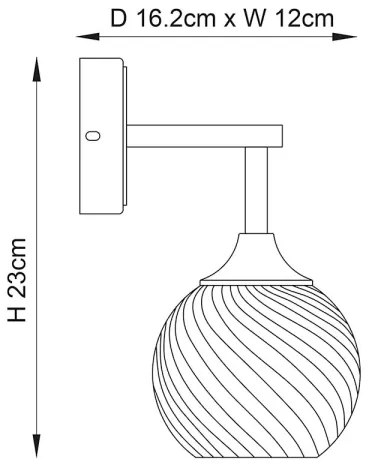 Endon 103173 - Fali lámpa ALLEGRA 1xE14/7W/230V réz/átlátszó