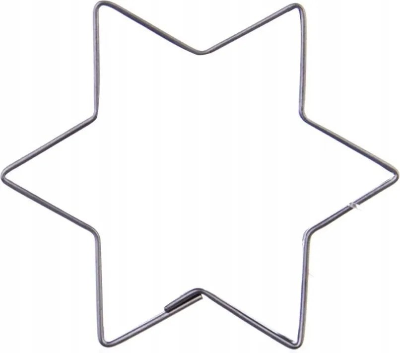 Mézeskalács Lyukasztó Acél Csillag 6.5CM Karácsonyi Forma