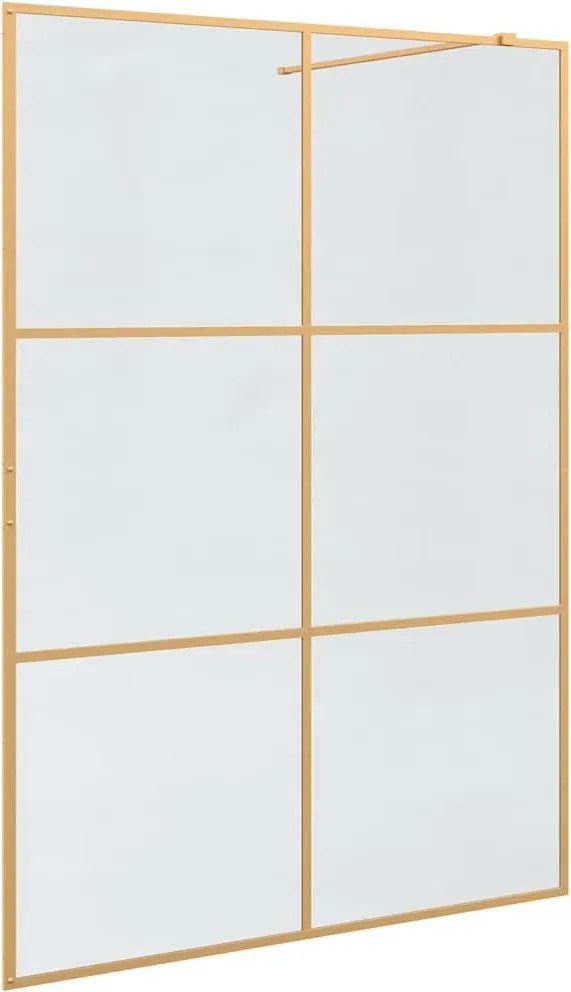 vidaXL Walk-in zuhanyfal Arany 140 x 195 cm edzett üveg