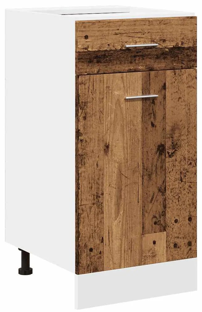 Lyon 11 részes antik fa szerelt fa konyhaszekrény garnitúra