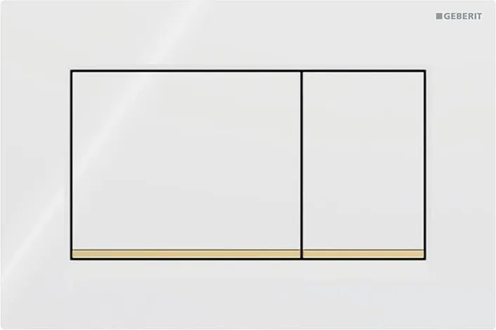 Geberit 115.883.KK.1 - Sigma30 öblítő nyomólap 24,6x16,4 cm fehér/arany