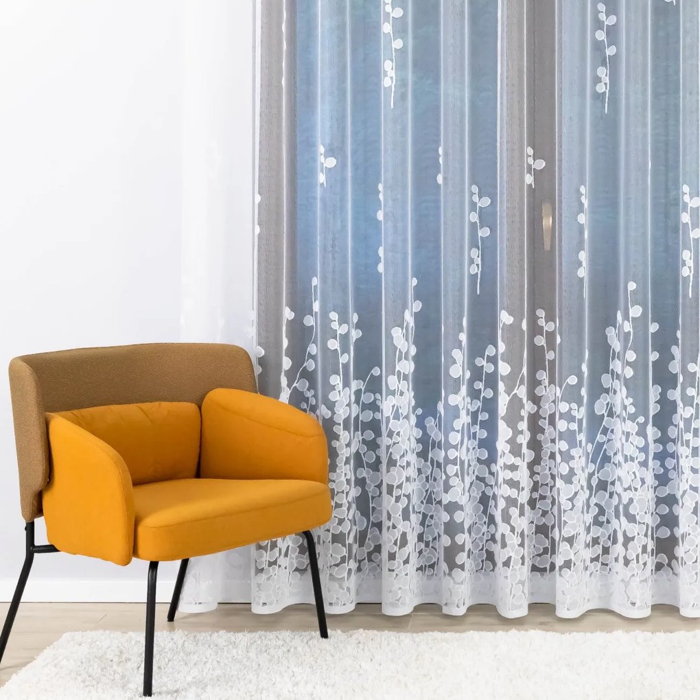 Fehér Függöny, Felakasztásra Kész Szalag 300x200