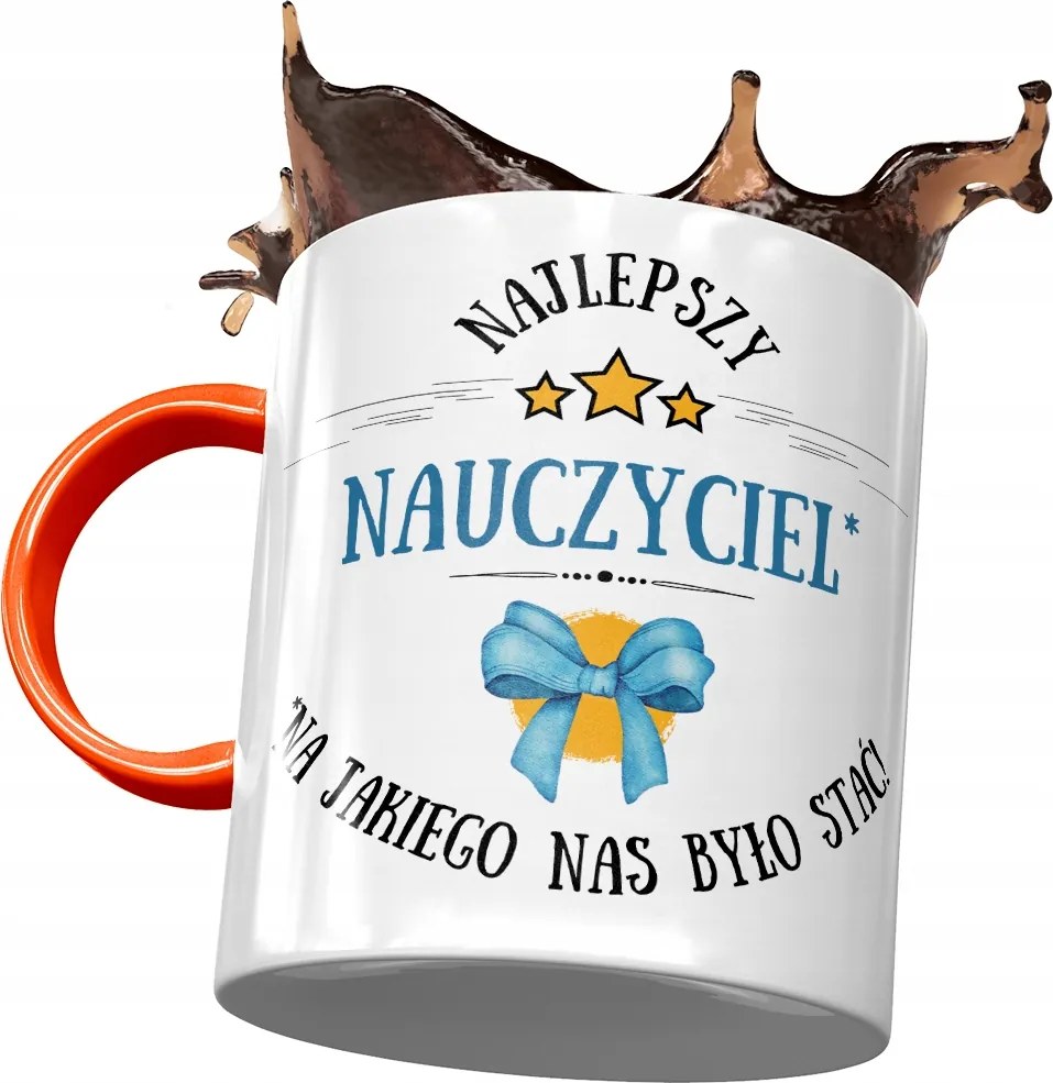 Narancssárga bögre tanárnak A legjobb nyomtatott fotóval