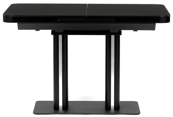 Bővíthető Étkezőasztal 120–160×80 cm, MDF, Fekete. HT-D1926 BK