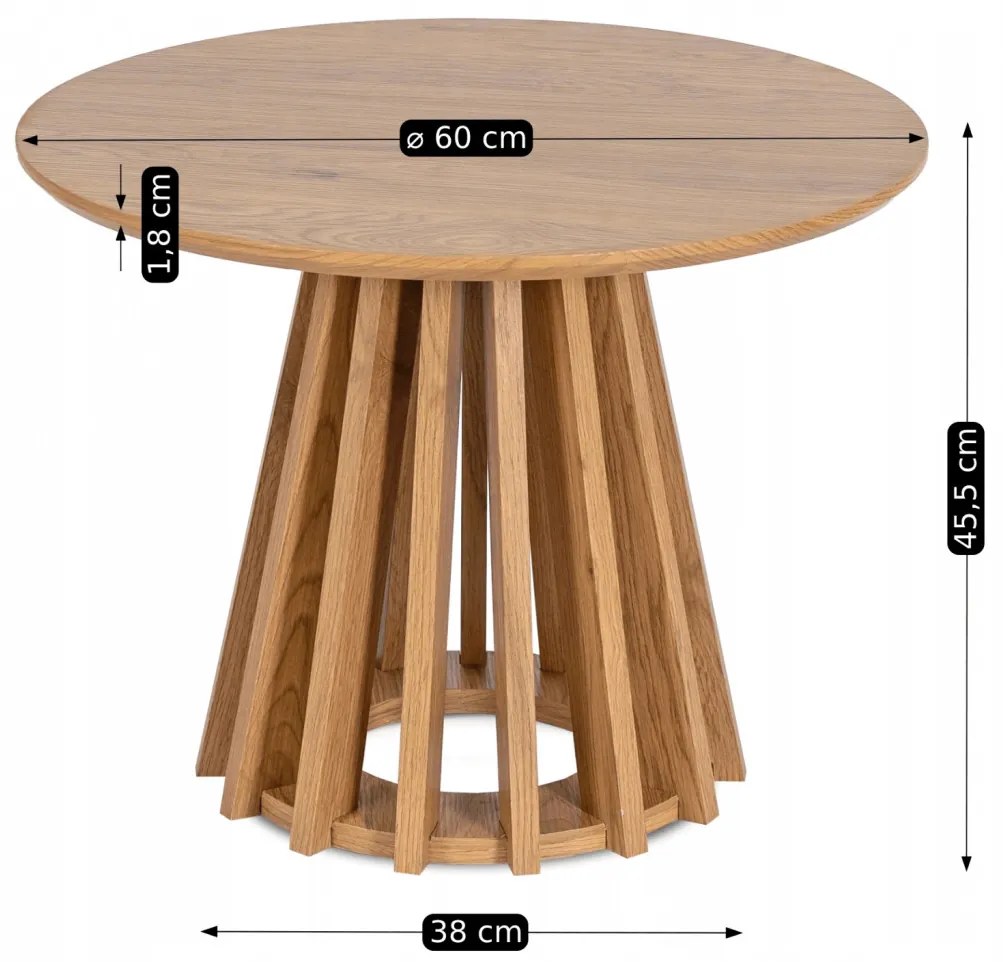 Dohányzóasztal Tölgy Színben. HARPER