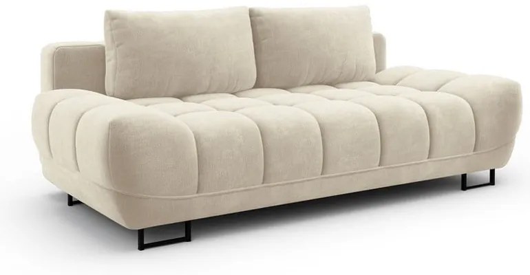 Cirrus bézs háromszemélyes kinyitható kanapé bársony kárpittal - Windsor &amp; Co Sofas