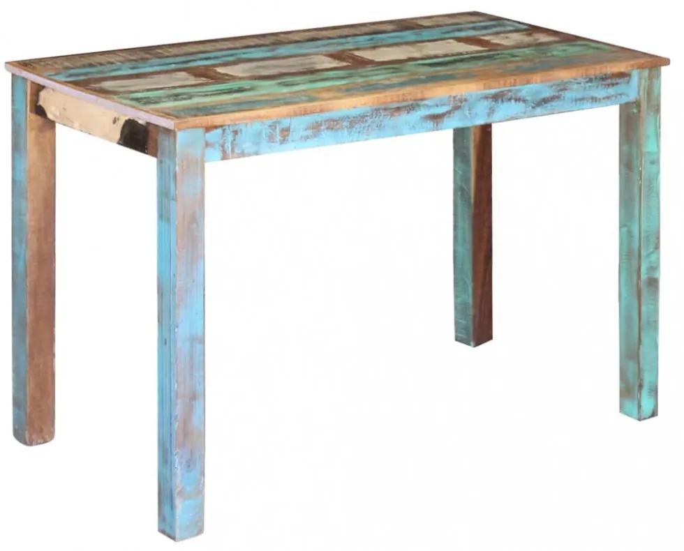 Tömör újrahasznosított fa étkezőasztal 115x60x76 cm