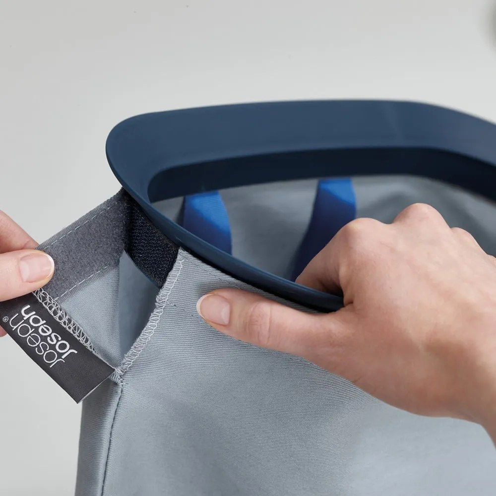 Antracitszürke textil-műanyag szennyeskosár 2x45 l Tota – Joseph Joseph