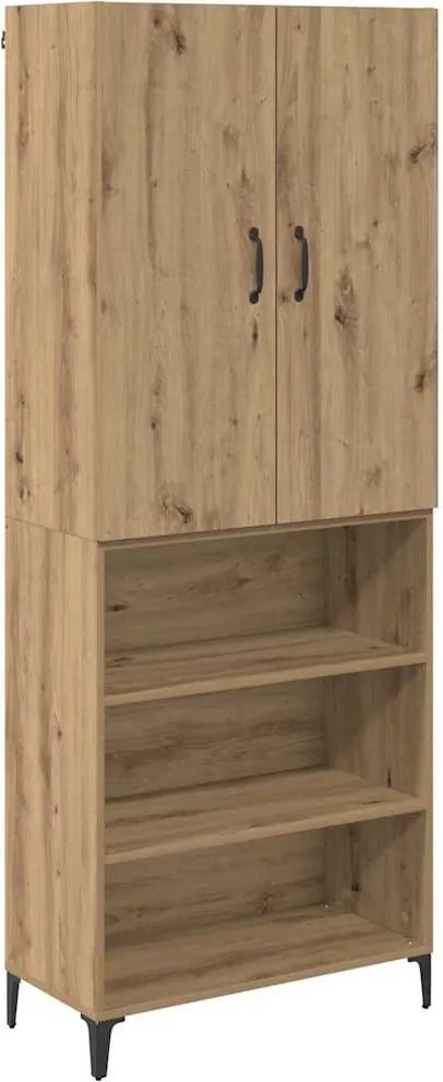 vidaXL Magasfiú Artisan tölgy 69,5 x 34 x 180 cm Faanyag