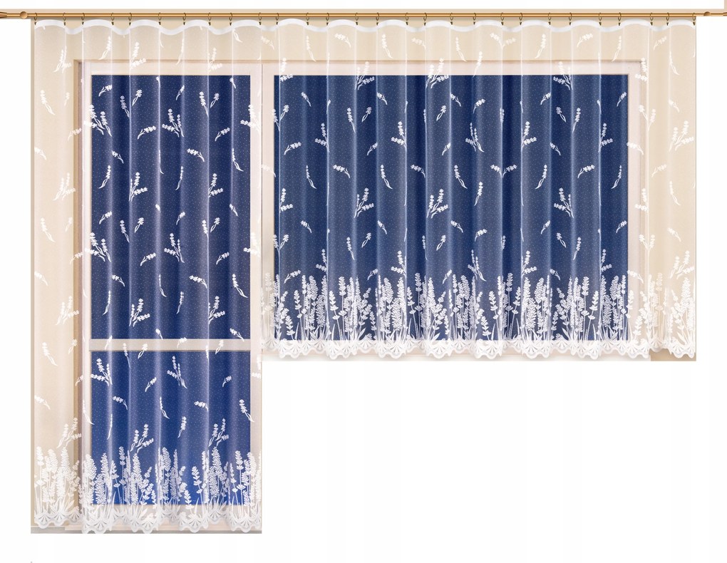 Mg Függöny 14569 Levendula fehér 280X160 szalaggal