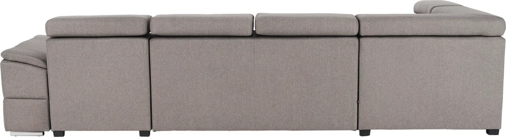 Ülőgarnitúra, szürkésbarna Taupe, jobbos kivitelezés, SEGORIA ROH U