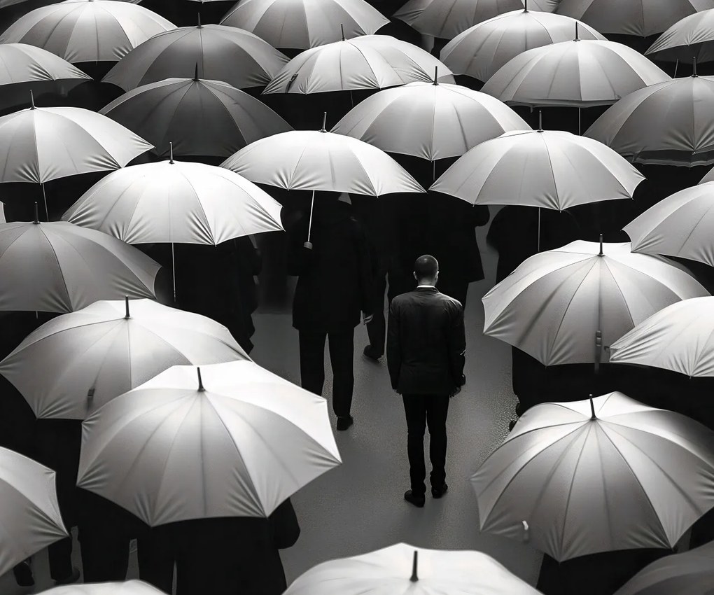 Poszter 60x50cm Magány a tömegben