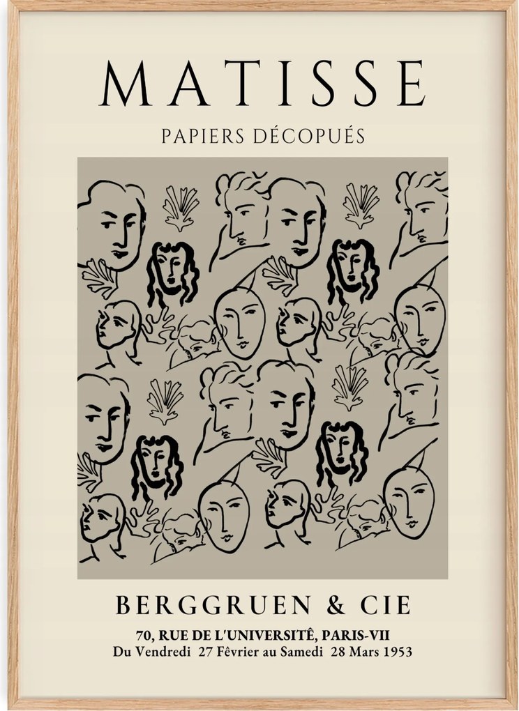 Poszter 30x40 Henri Matisse Papiers Découpés Arcok Berggruen 1953