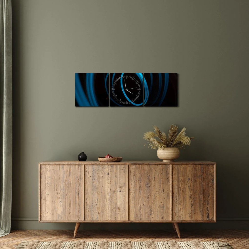 Kék vonal képe (órával) (90x30 cm)