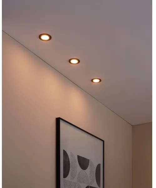 Eglo 31743 - 3 darabos dimmelhető LED lámpatest készlet FUEVA-Z LED/2,8W/230V IP44 fekete