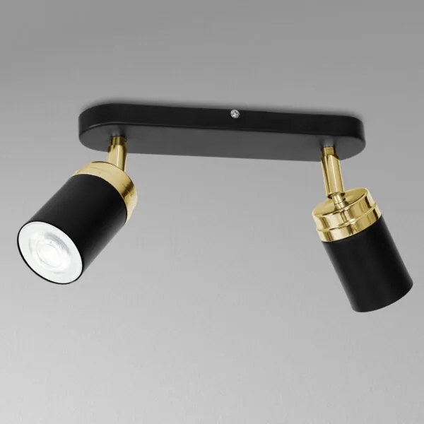 Spotlámpa RENO 2xGU10/8W/230V fekete/arany