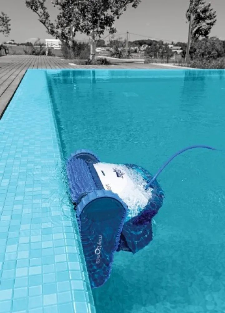 Medencetisztító robot, Dolphin S200, fekete, vezetékes, automata, padló és fal tisztítás, vízvonal tisztítás