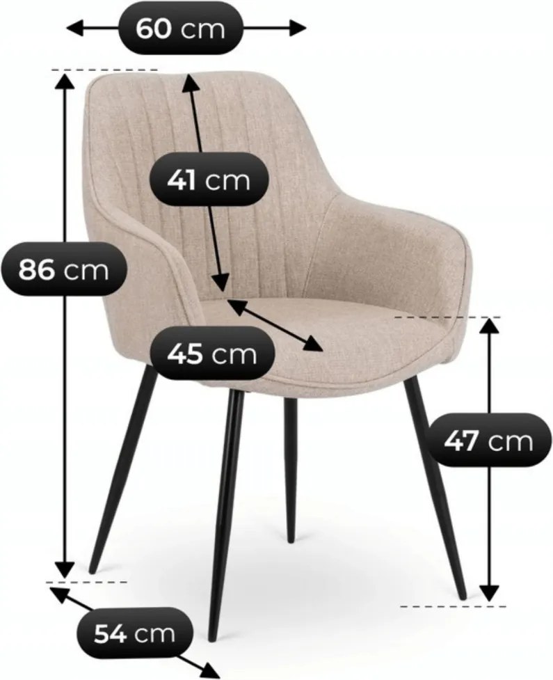 Szék bézs színben MALAGA