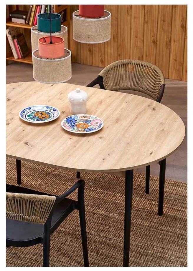 Darren étkezőasztal, artisan tölgy / fekete