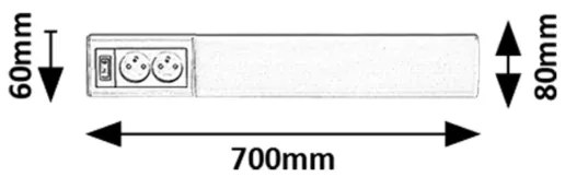 Rabalux 78041 - LED Pultmegvilágító konnektorral BATH 2E LED/15W/230V 4000K 70cm fehér