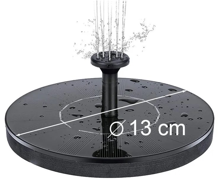 Napelemes szökőkút 13 cm