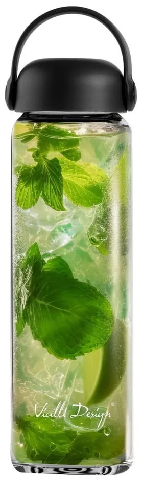 Fekete üveg ivópalack 540 ml Fuori – Vialli Design