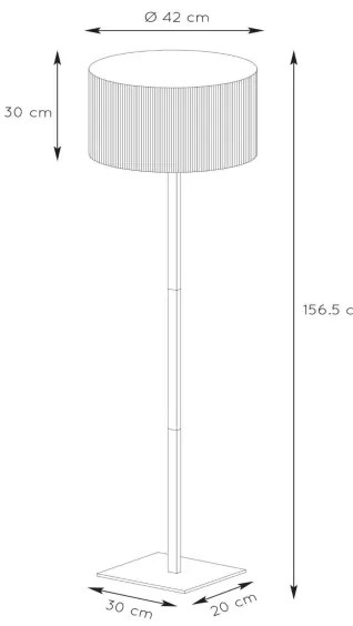 Lucide 03729/81/30 - Állólámpa MAGIUS 1xE27/40W/230V bambusz