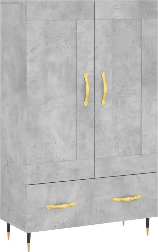vidaXL betonszürke szerelt fa magasszekrény 69,5 x 31 x 115 cm