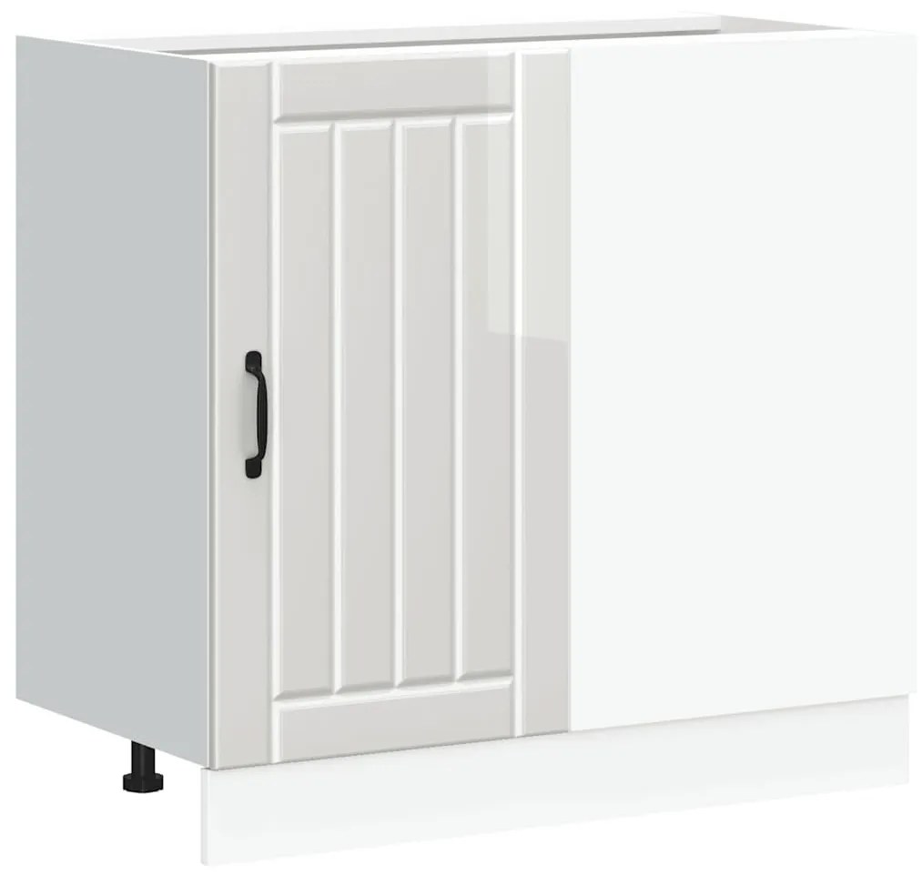 konyhai alsószekrény Lucca" magasfényű fehér, rétegelt fa"