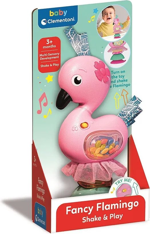 Flamingó Fancy baba csörgő Clementoni