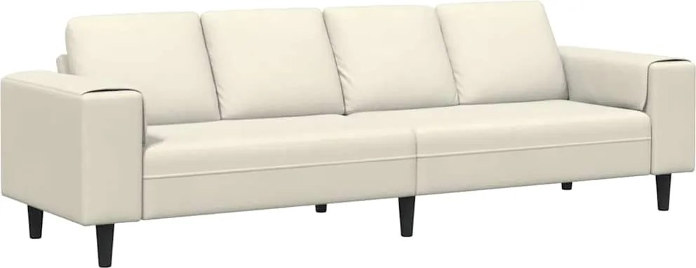 vidaXL Nappali Kanapé Krém 250 x 77 x 76 cm