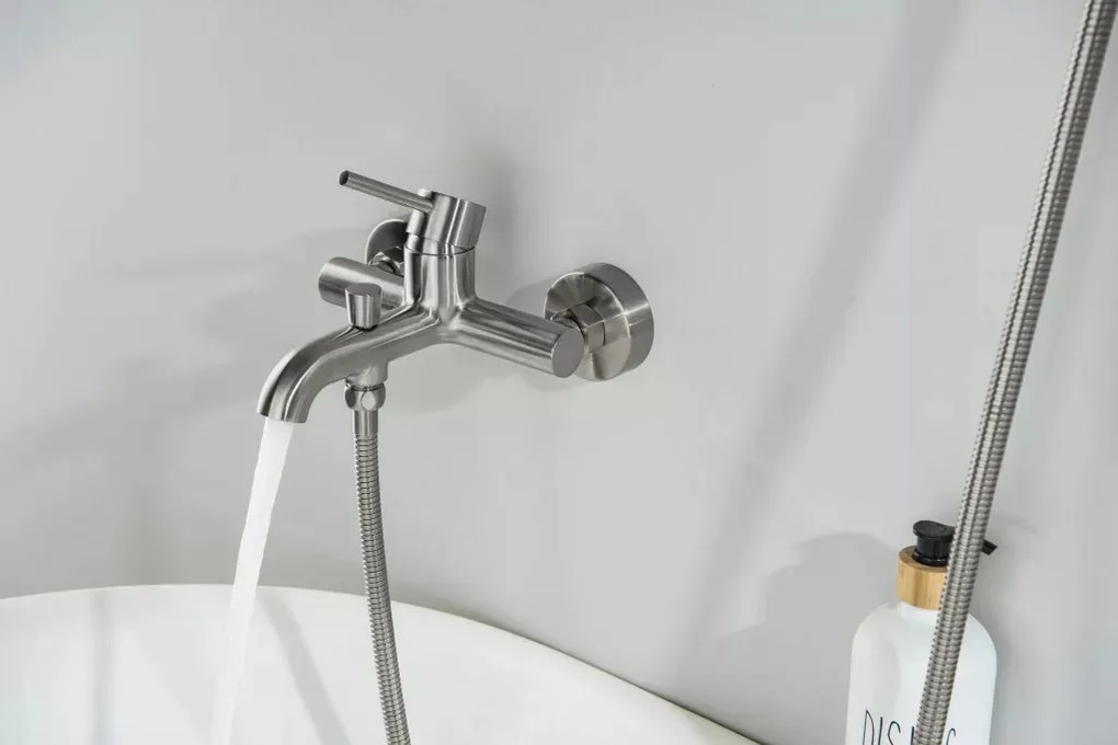 AREZZO design ASTRO kádcsaptelep szett, szálcsiszolt nikkel