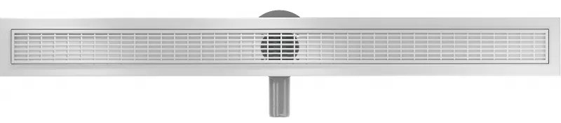Mexen Lapos lineáris rozsdamentes ereszcsatorna 90 cm, 360°-os szifon, M33 minta, rozsdamentes acél, 1033090-40