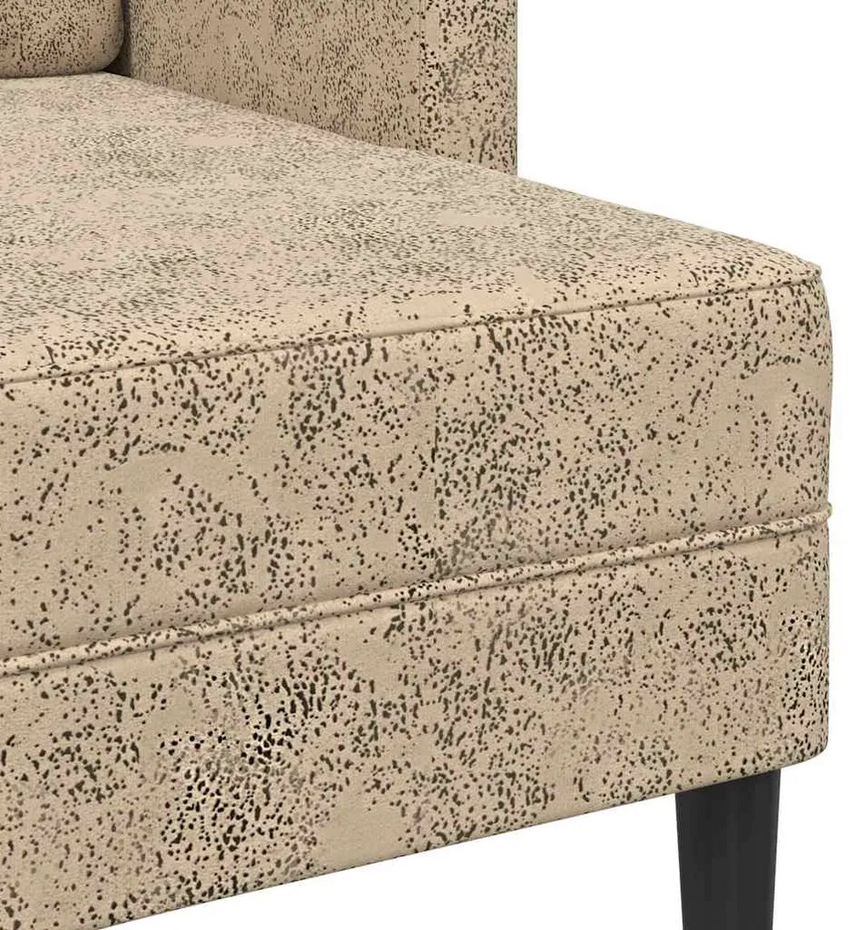 világosszürke műbőr 2 üléses kanapé L-alakú kanapéval 125 cm