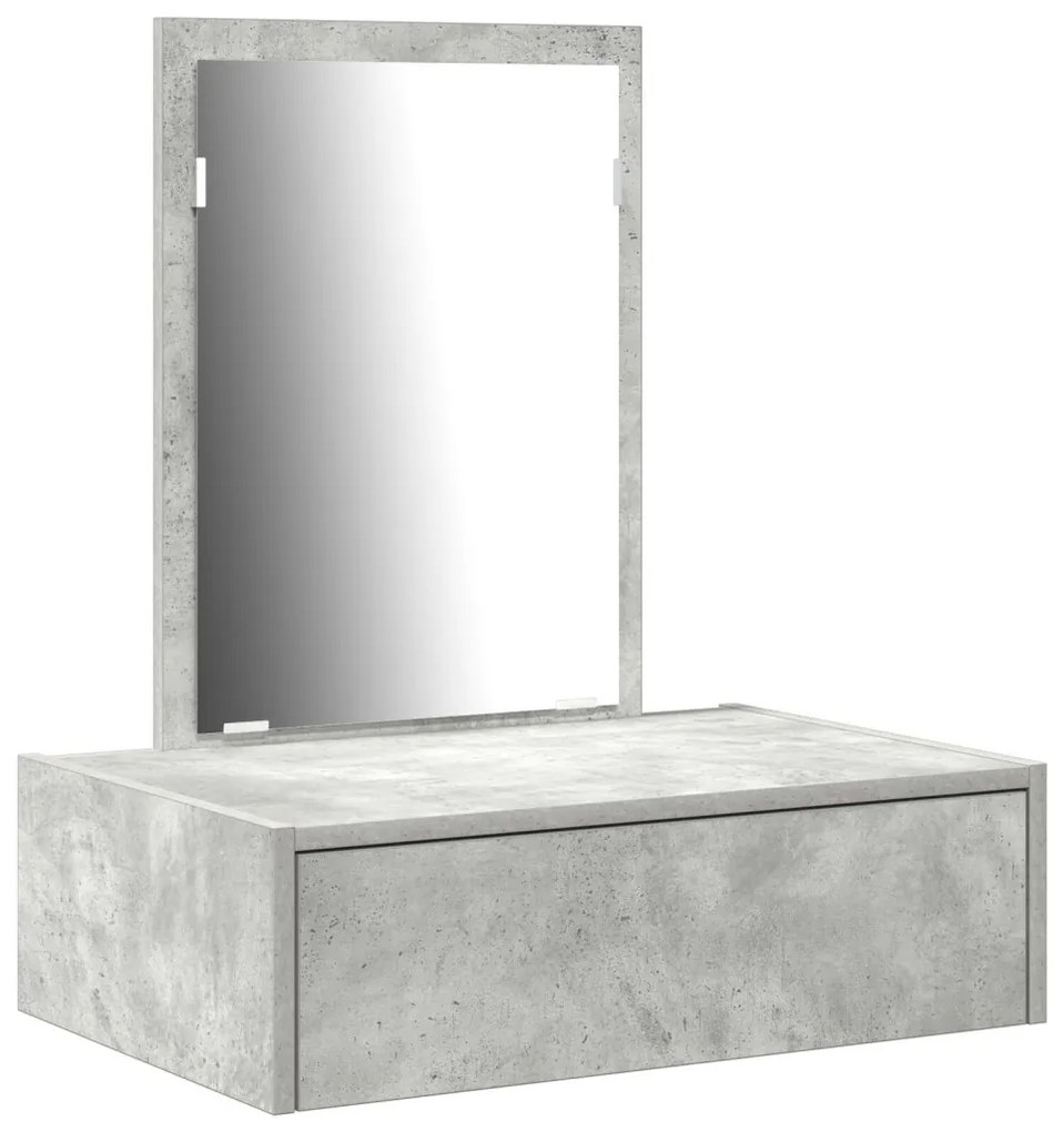 Fali sminkasztal Beton szürke 60x40x70 cm