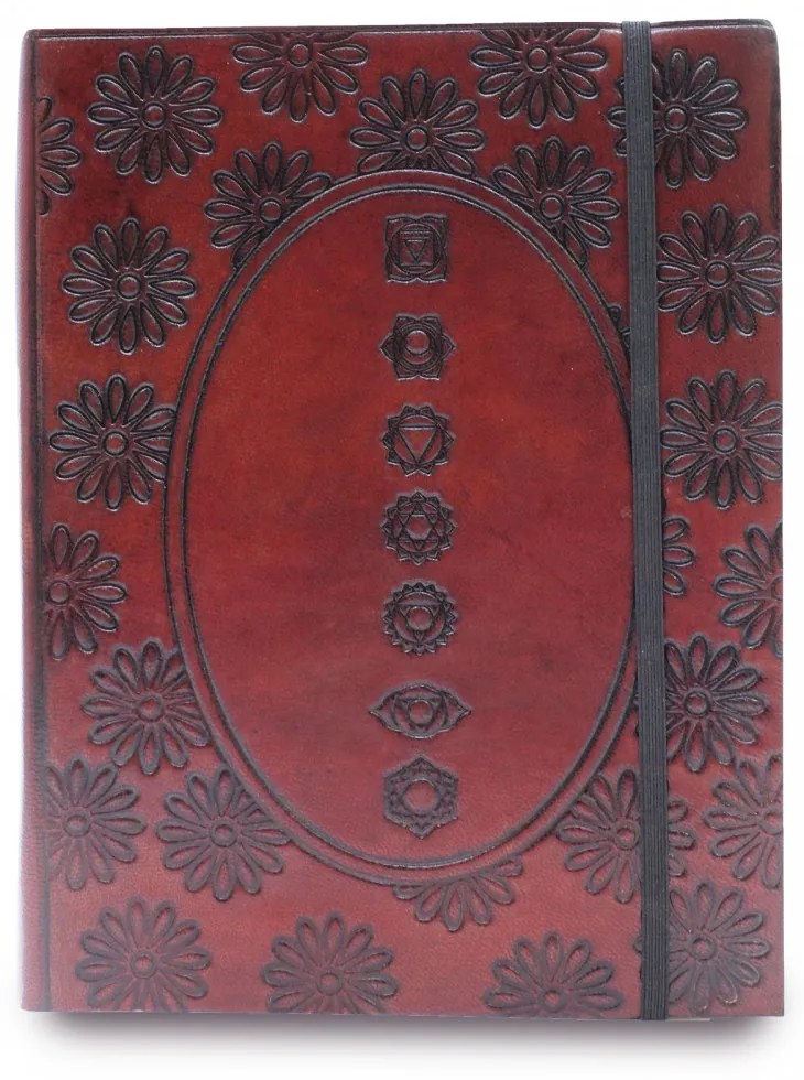Bőr kötésű notesz - Csakra Mandala