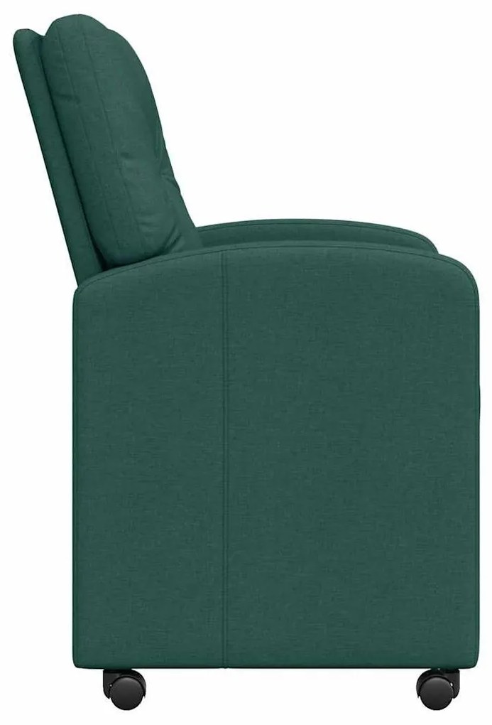 Kerekes Étkező Székek 2 pcs Sötétzöld 57 x 67 x 95 cm szövet