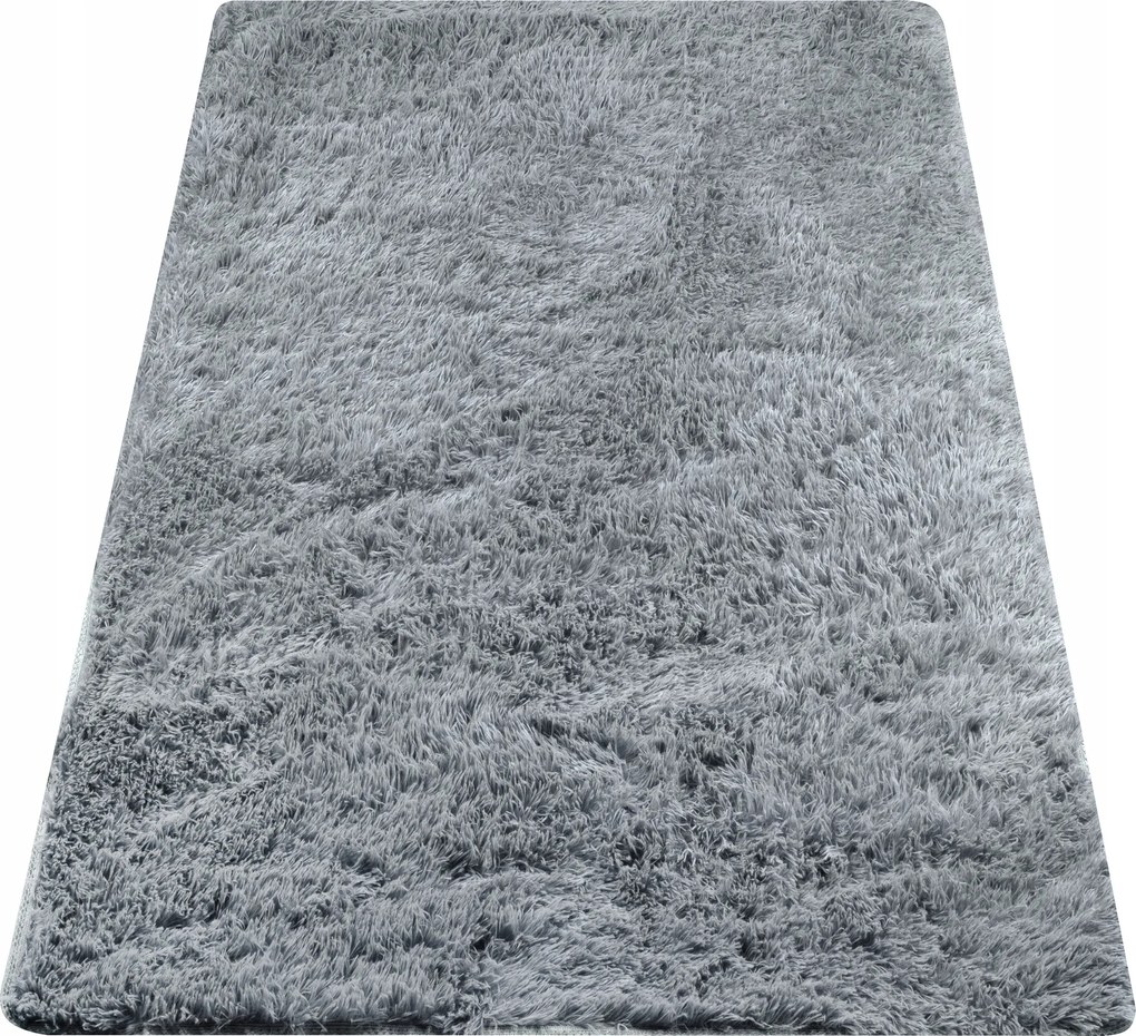 Shaggy Szőnyeg Szürke 200X300 CM Puha Plüss Szőrös A Nappaliba