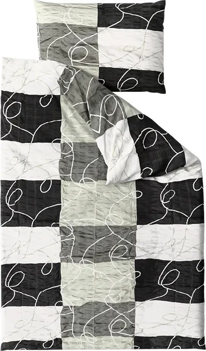 Kasparo blend krepp ágynemű szürke hotel zsebbel Ágyneműhuzat mérete: 70 x 90 cm | 140 x 200 cm