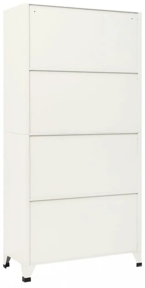 szürke-kék acél zárható szekrény 90 x 45 x 180 cm