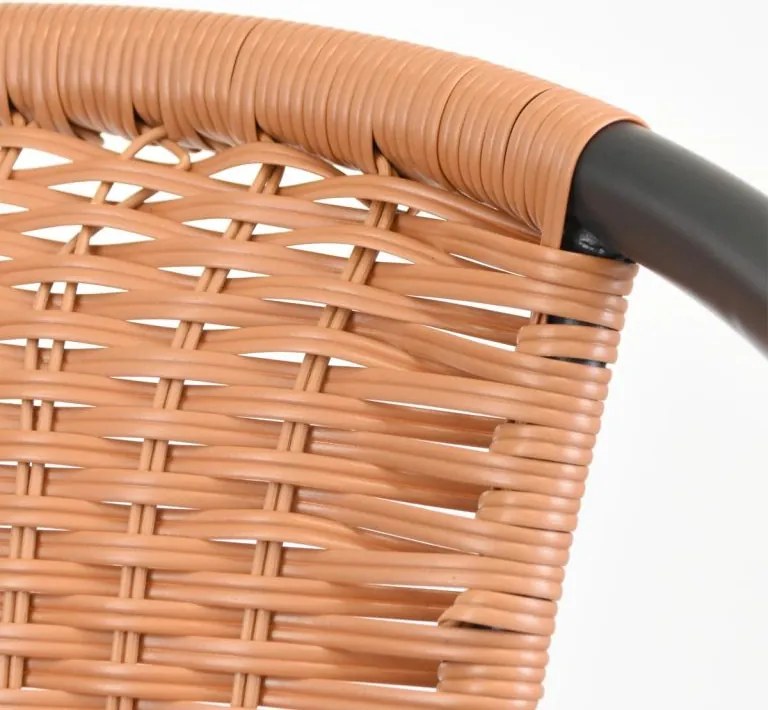 Kerti szék garnitúra egymásba rakható szürke-természetes 2db