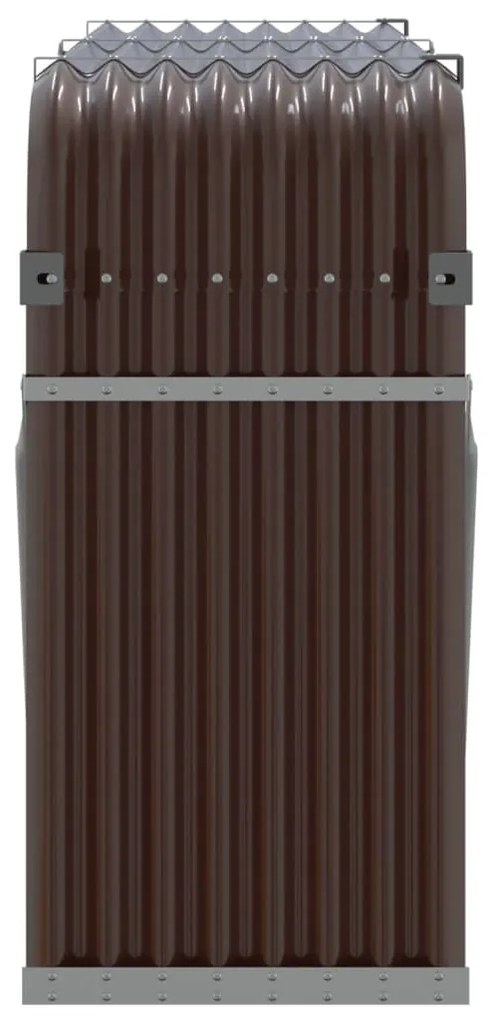 vidaXL barna horganyzott acél rönktartó 180x45x100 cm