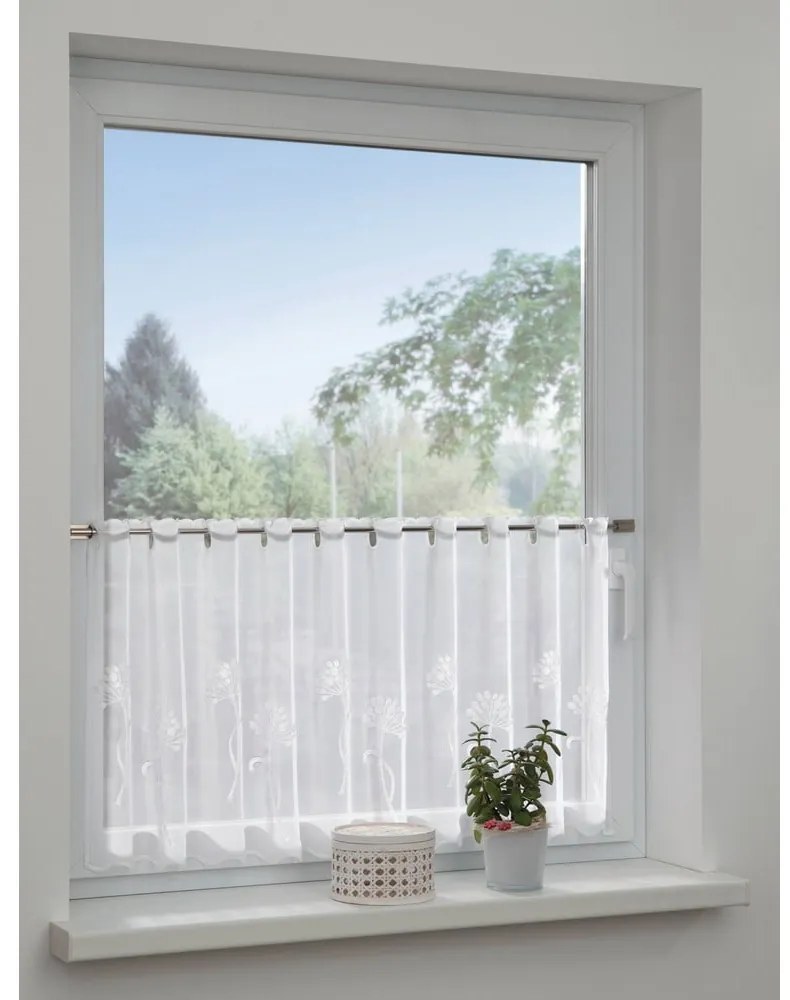 Fehér voile fényáteresztő függöny 140x48 cm Dandelion – Sehlbach
