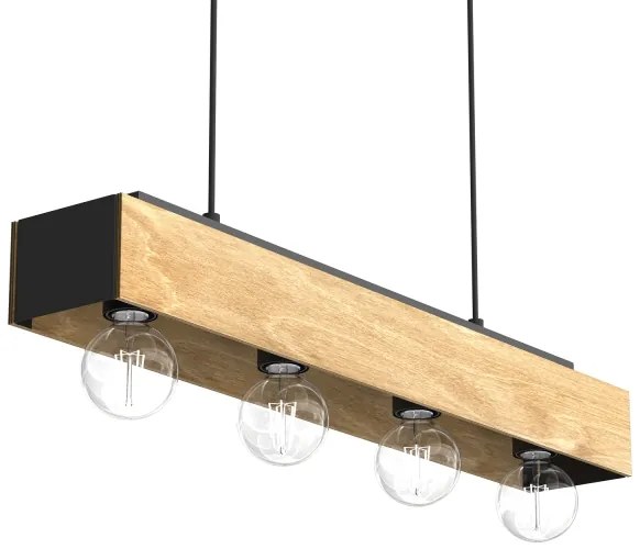 Csillár zsinóron MILUZA 4xE27/15W/230V