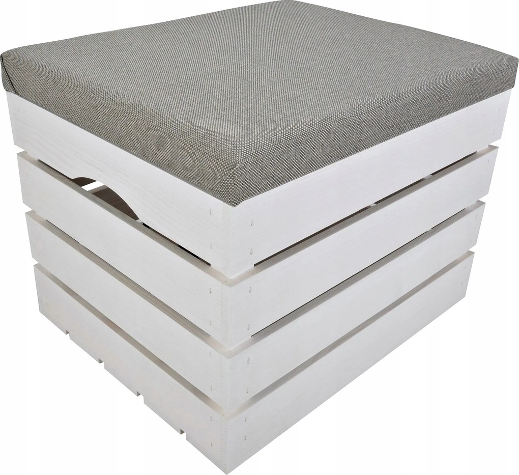 Fa Puff Ülőfelülettel Kárpitozott Láda